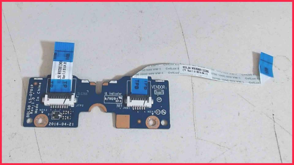 Touchpad Switch Buttons Board + Kabel LS-D701P HP 250 G5 TPN-C125