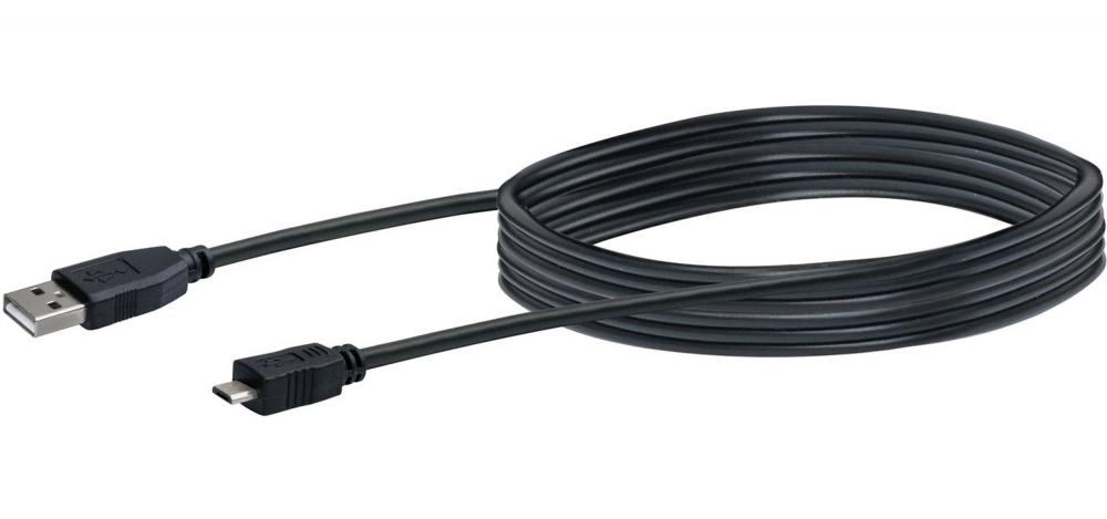 USB Anschlusskabel Type A/B Micro 2.0 Schwarz 1m CK1511 533 Schwaiger Neu OVP