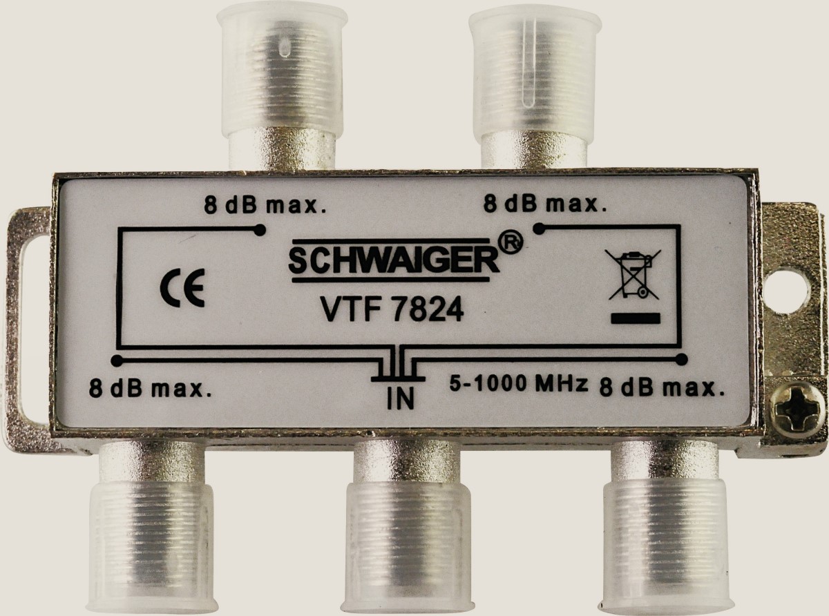 Splitter (4-way) antennas 5-1000 MHz VTF7824 531 Schwaiger New OVP