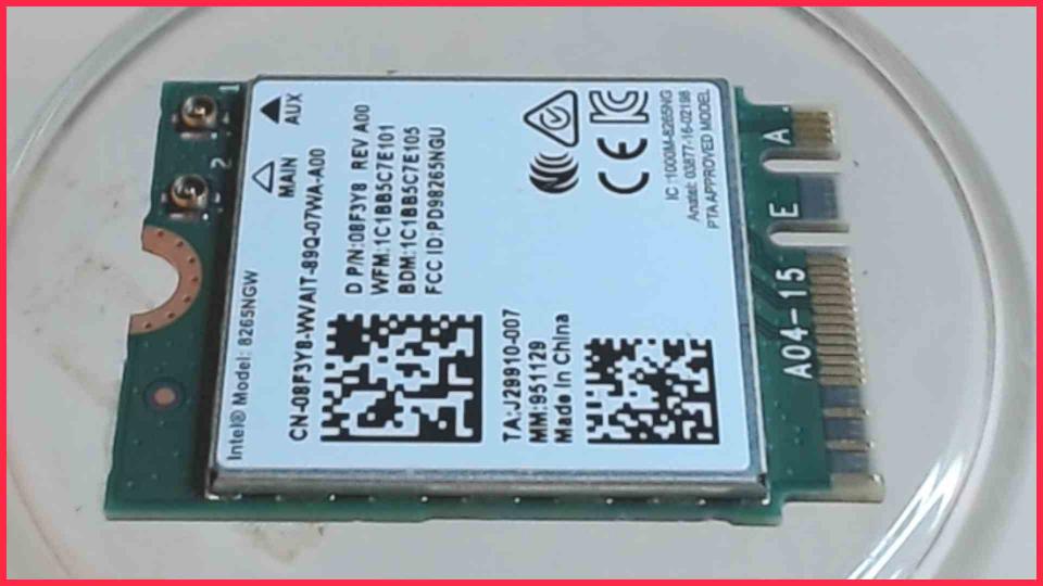 Wlan W-Lan WiFi Card Board Module 08F3Y8 Dell Precision 7520 P53F