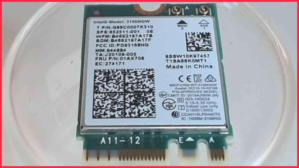 Wlan W-Lan WiFi Card Board Module 3168NGW Aspire E 15 E5-576-7618 N16Q2