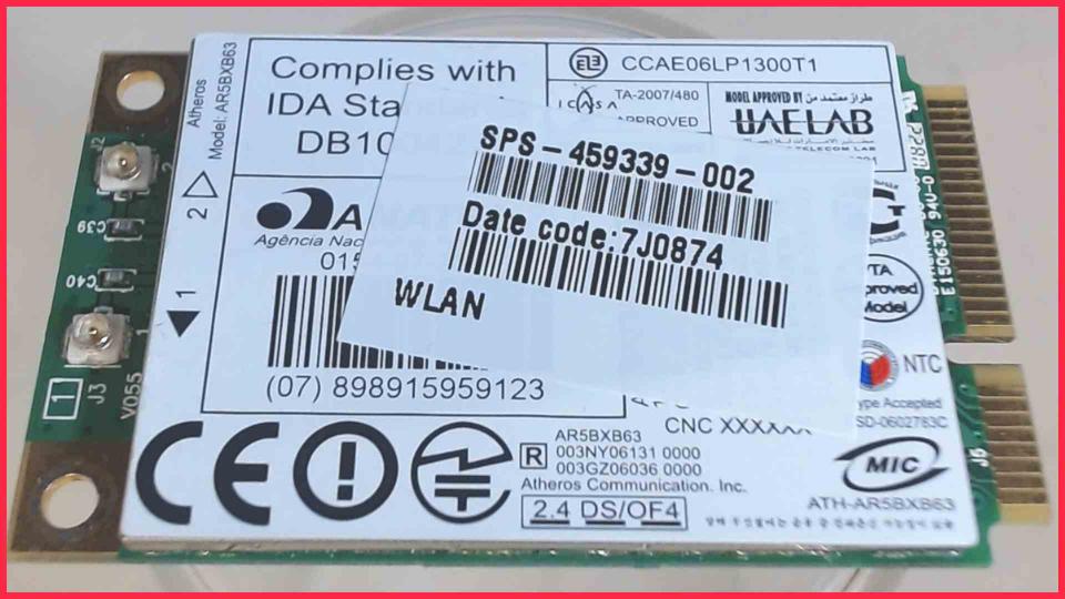 Wlan W-Lan WiFi Card Board Module 459339-002 HP Compaq Presario C700