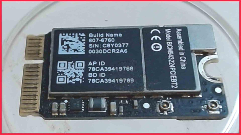 Wlan W-Lan WiFi Card Board Module 607-6760 Appel MacBook A1369