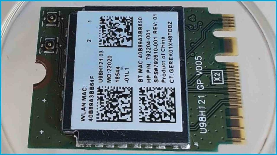 Wlan W-Lan WiFi Card Board Module 792610-001 HP 15-ac113ng TPN-C125
