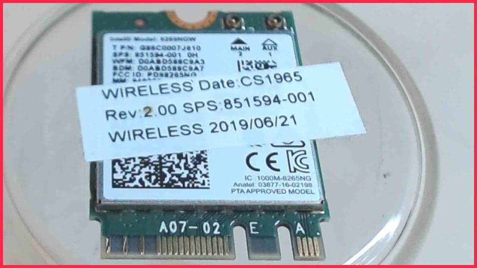 Wlan W-Lan WiFi Card Board Module 851594-001 HP EliteBook 840 G5 i7