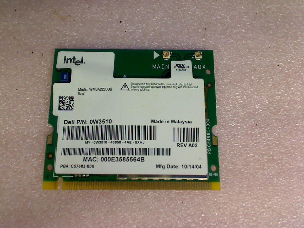 Wlan W-Lan WiFi Card Board Module Dell D800 PP02X (2)