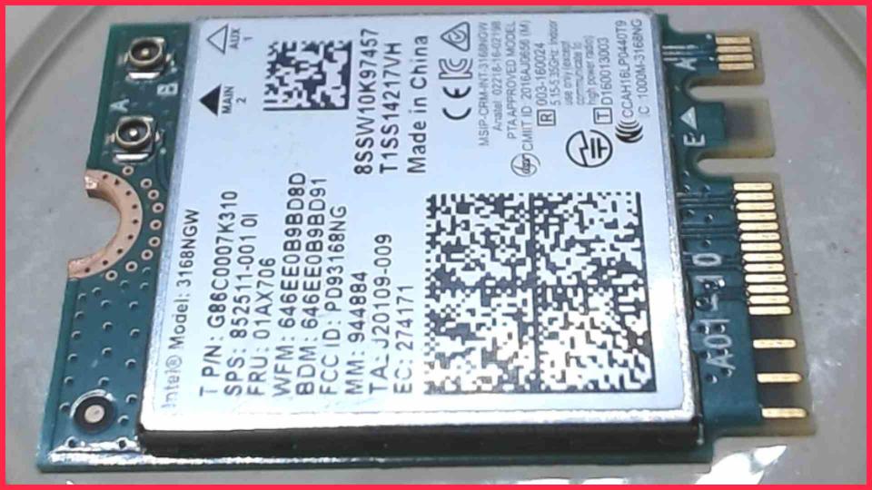 Wlan W-Lan WiFi Card Board Module  Intel NucBox Rugged Kit NUC8CHK