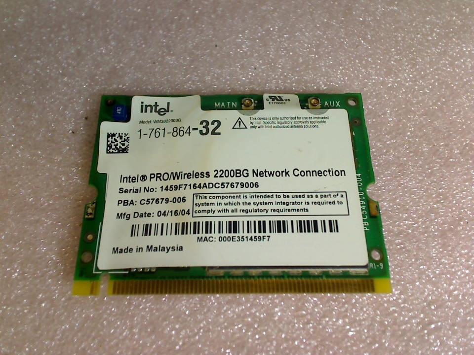 Wlan W-Lan WiFi Card Board Module Sony VGN-A115B PCG-8Q8M