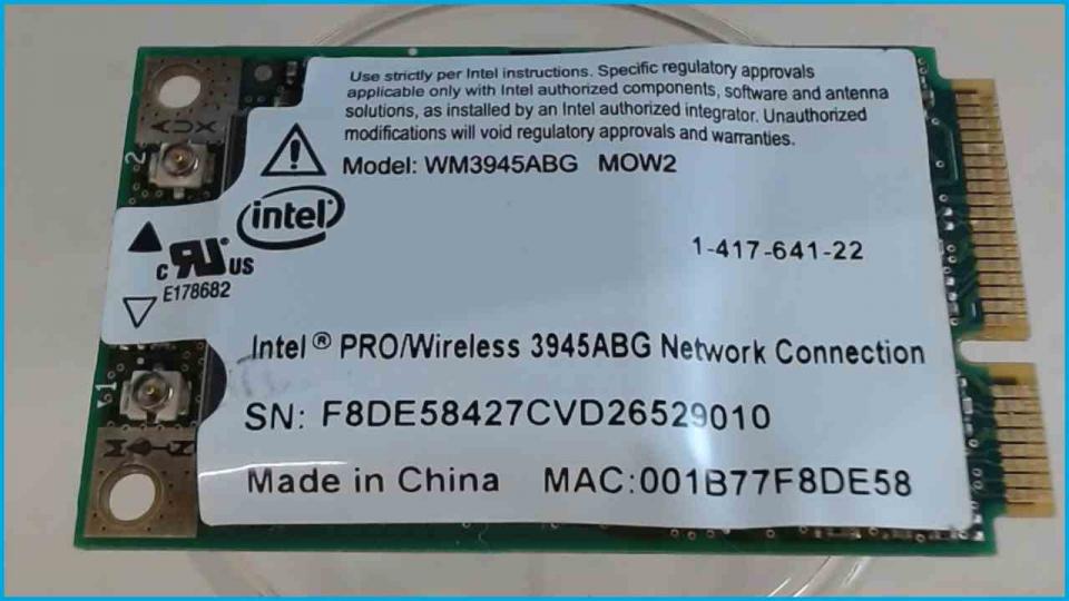 Wlan W-Lan WiFi Card Board Module Sony Vaio PCG-8Z3M VGN-AR51E