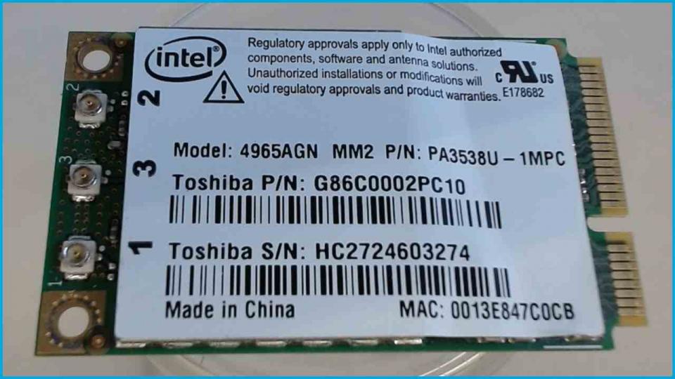 Wlan W-Lan WiFi Card Board Module Toshiba Satellite A200-17O