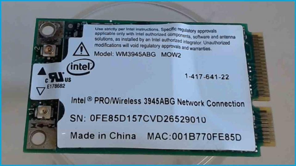 Wlan W-Lan WiFi Card Board Module Vaio VGN-FZ18M PCG-381M