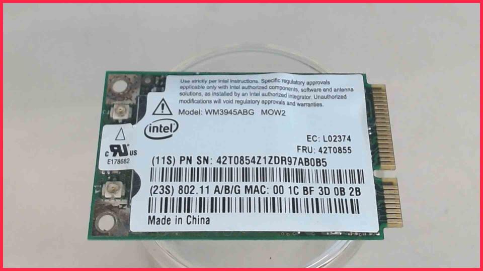 Wlan W-Lan WiFi Card Board Module WM3945ABG Lenovo ThinkPad R61 8943