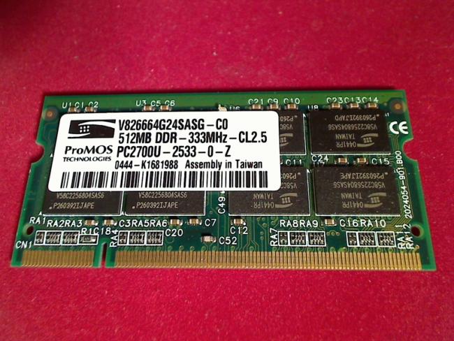 512MB DDR 333MHz PC2700 SODIMM Ram Memory Dell PP05L D600 Latitude