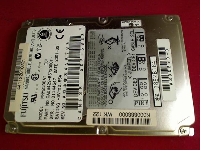 10GB HDD Festplatte 2.5" Fujitsu MHM2100AT Toshiba S1700-400