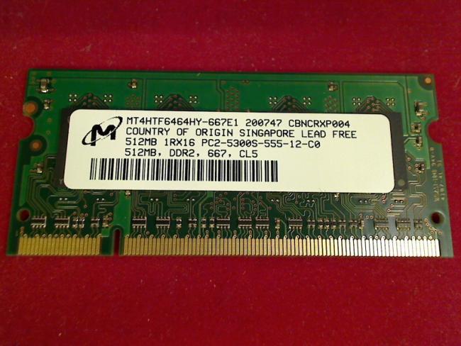 512MB DDR2 PC2-5300S 667 SODIMM Ram Memory Clevo Hyrican M66JE