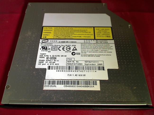 DVD Burner ND-6650A with Bezel & Fixing Siemens AMILO A1650G