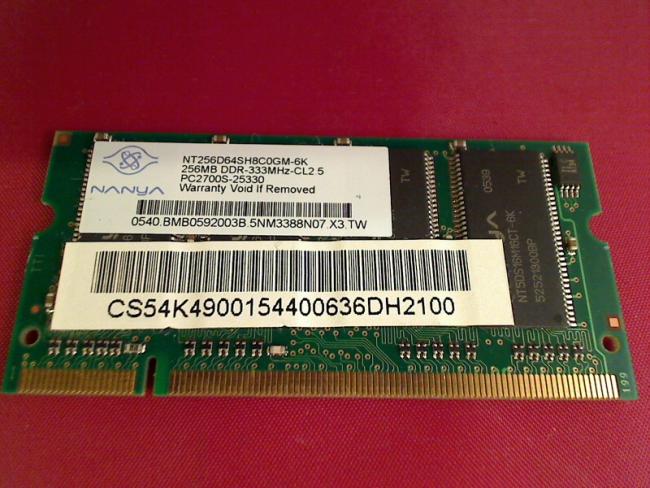 256MB DDR-333MHz PC2700S SODIMM Ram Memory BenQ Joybook R22E