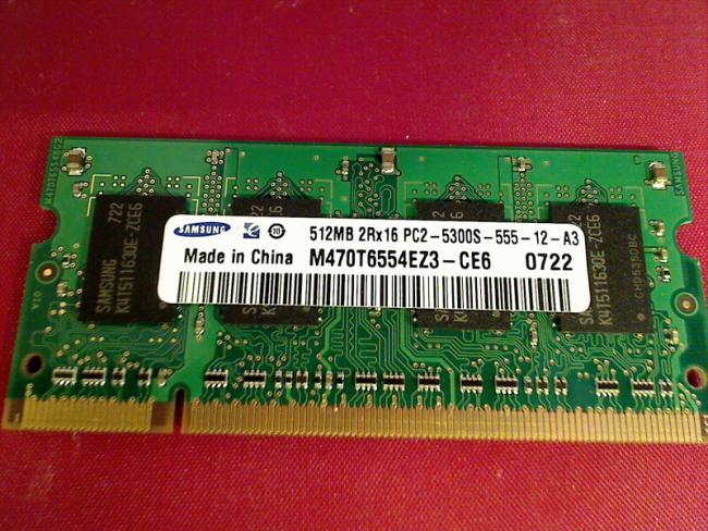 512MB DDR2 PC2-5300S SODIMM Samsung Ram Dell Latitude D520 PP17L