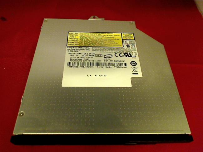 DVD Burner AD-7540A with Bezel & halterung Fujitsu Xa2528 Xa2529