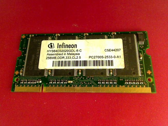 256MB DDR PC2700S SODIMM Infineon Ram Memory FUJITSU Lifebook E4010D
