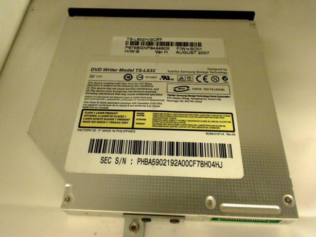 DVD Burner TS-L632 IDE with Bezel & Fixing Samsung Aura R60+ NP-R60Y