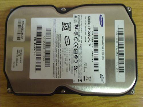 80 GB 3.5" Festplatte HDD HD080HJ/P from HP workstation xw6200