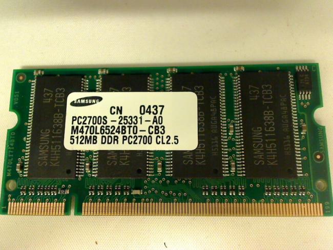 512MB DDR PC2700 SODIMM Samsung Ram Memory Sony PCG-8A3M PCG-GRX315MP