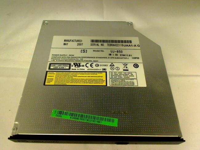 DVD Burner UJ-850 IDE Mit Bezel & Fixing Acer Aspire 5710 JDW50