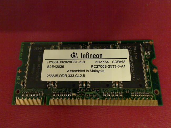 256MB DDR PC2700S Infineon SDRAM Memory TravelMate 290 291LCi