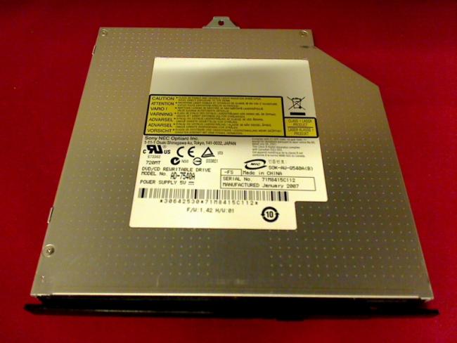 DVD Burner IDE AD-7540A with Bezel & Fixing Fujitsu AMILO Pa 1538 PTB50