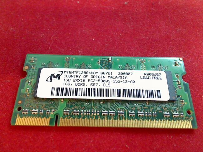 1 GB DDR2 PC2-5300S 667 SODIMM Ram Arbeitsspeicher MT Samsung NP-R700