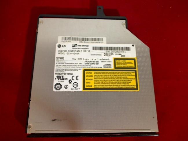 DVD Burner LG IDE GCA-4040N with Bezel & Fixing Aspire 1690 ZL3
