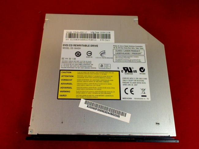 DVD Burner SATA DS-8A4SH with Bezel & Cover Acer Extensa 5235 ZR6