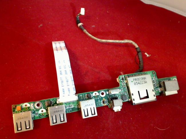 USB Port Card Reader LAN Board Cables Fujitsu Amilo M3438G