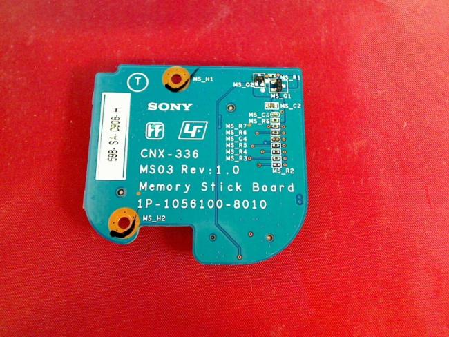 Memory Stick Board CNX-336 MS03 Card Reader Sony PCG-7D1M VGN-FS315M
