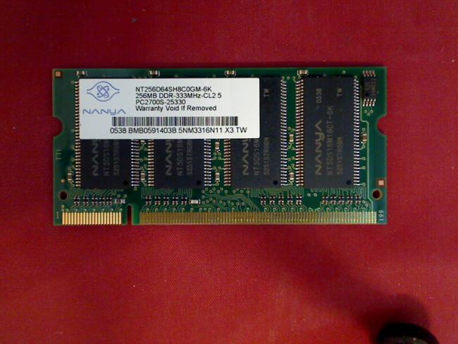 256MB DDR-333MHz PC2700 SODIMM Ram Memory Acer 3000 3003LM