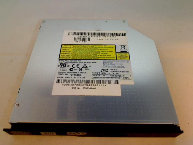 DVD Burner IDE AD-5540A with Bezel & Fixing Dell M1210 PP11S