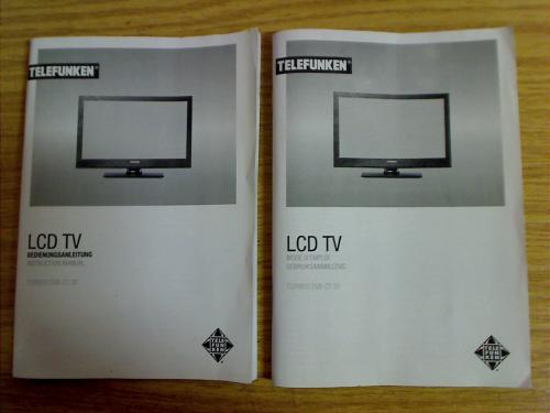 user manual for Telefunken T32R970 DVB-CT 3D HDMI