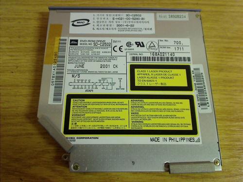 DVD-Rom Drive Drive SD-C2502 incl. Bezel from Asus L8400