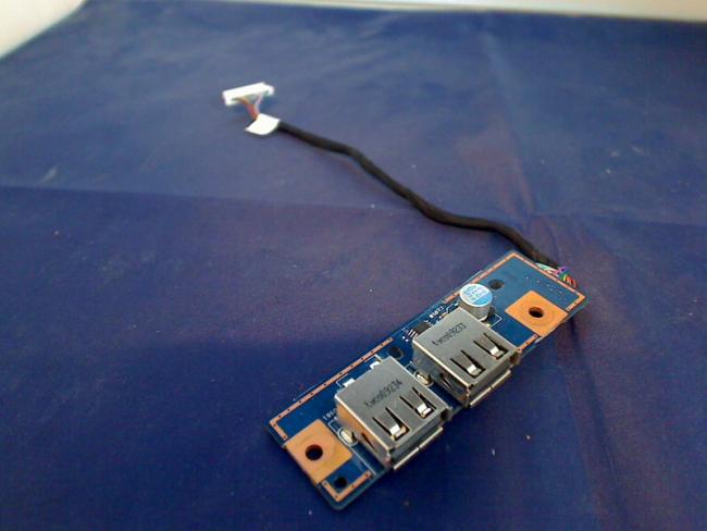 USB Port socket 2-fach Board circuit board Cables Acer Aspire 7535