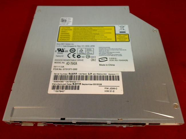 DVD Burner Sony AD-7640A-DM SlotIn Dell Vostro 1510 PP36L -1