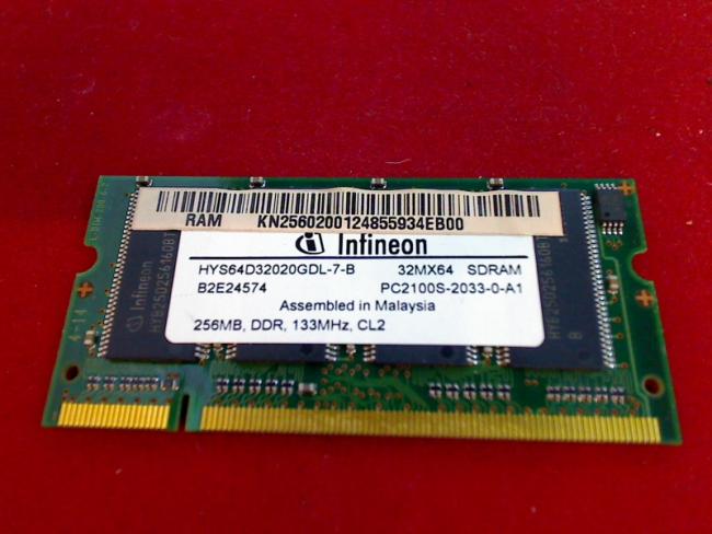 256MB DDR PC2100S Infineon SDRAMM SODIMM Acer TravelMate 420 BL16