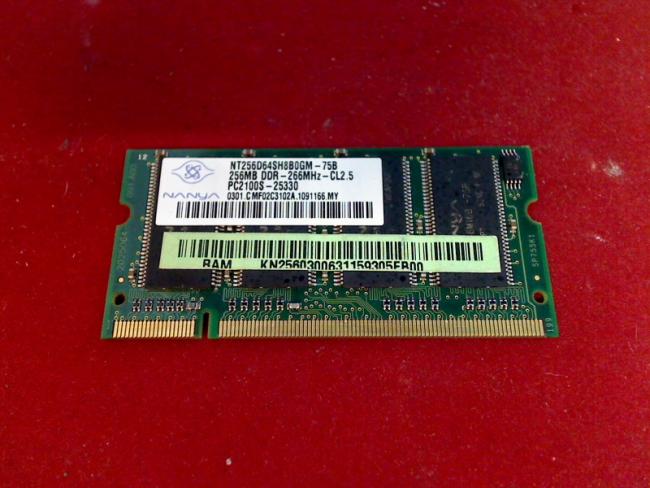 256MB DDR PC2100S NANYA SODIMM Ram Memory Fujitsu Amilo A7640