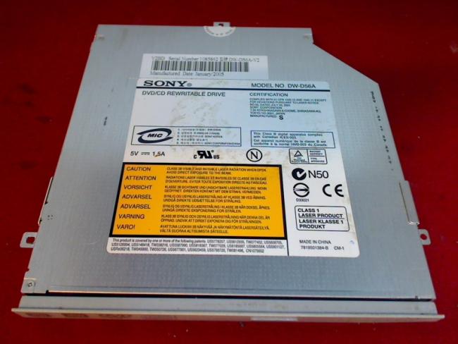 Original DVD Burner DW-D56A with Bezel & Fixing Sony Vaio PCG-791M