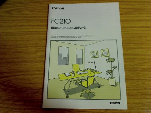 Original user manual Handbuch for Canon FC210 Kopierer