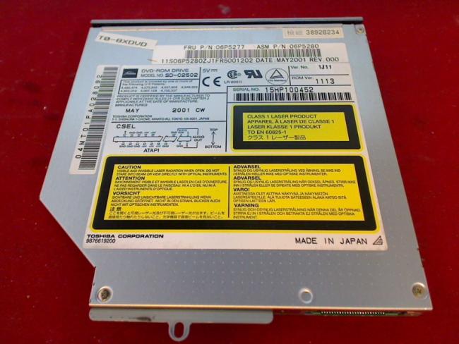 DVD-ROM Drive SD-C2502 with Bezel & Fixing Clevo 2700T