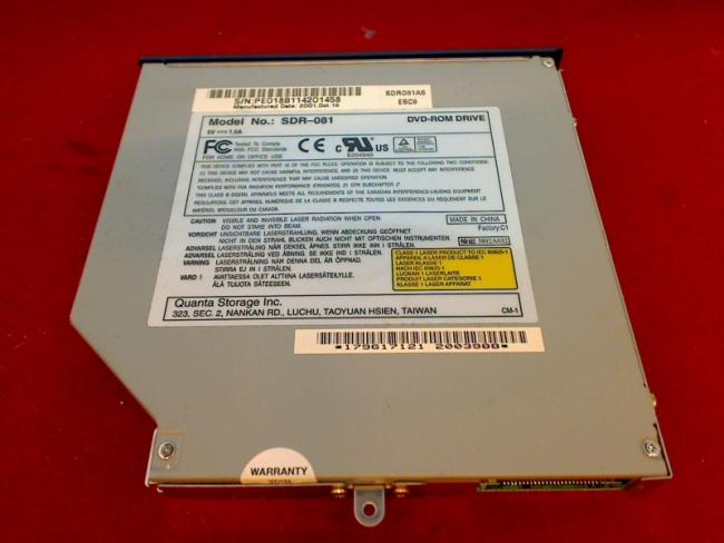 DVD-ROM DRIVE SDR-081 with Bezel & Fixing Sony PCG-984M PCG-FX403
