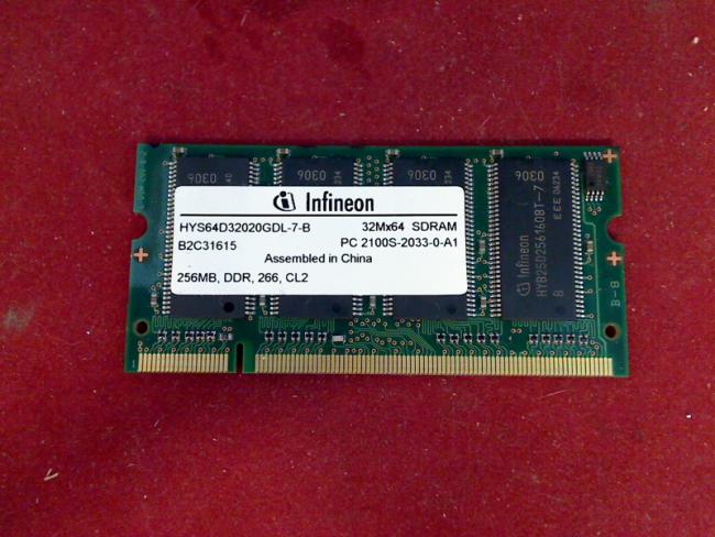 256MB DDR Infineon PC 2100S SODIMM Ram Memory Dell 8500 PP02X