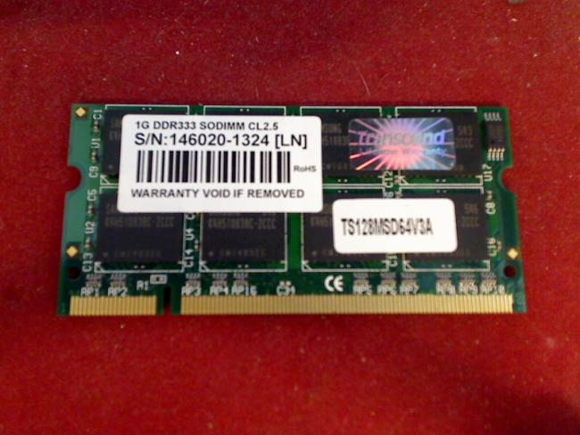 1GB DDR 333 SODIMM Ram Memory MSI MEGA BOOK M655 MS-10391