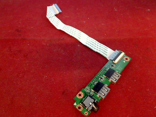 Original USB 2-Fach Port socket Audio Board & Cables Lenovo IdeaPad U410